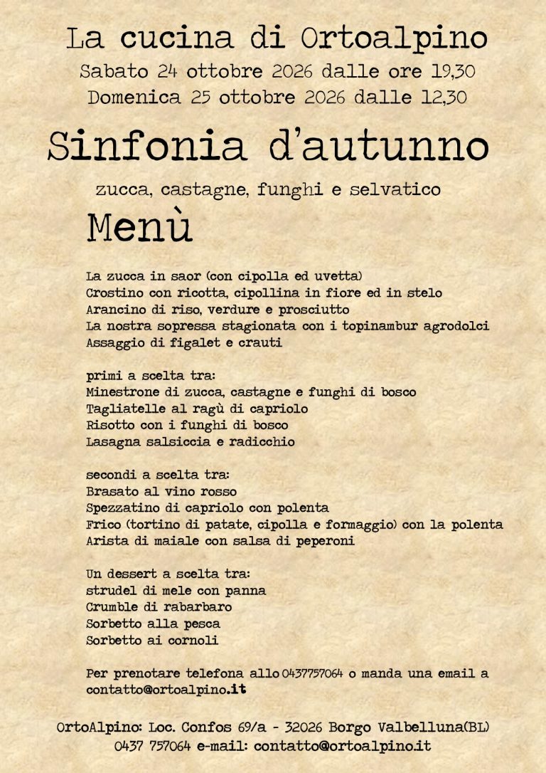 Sinfonia d’autunno – 24 e 25 ottobre 2026